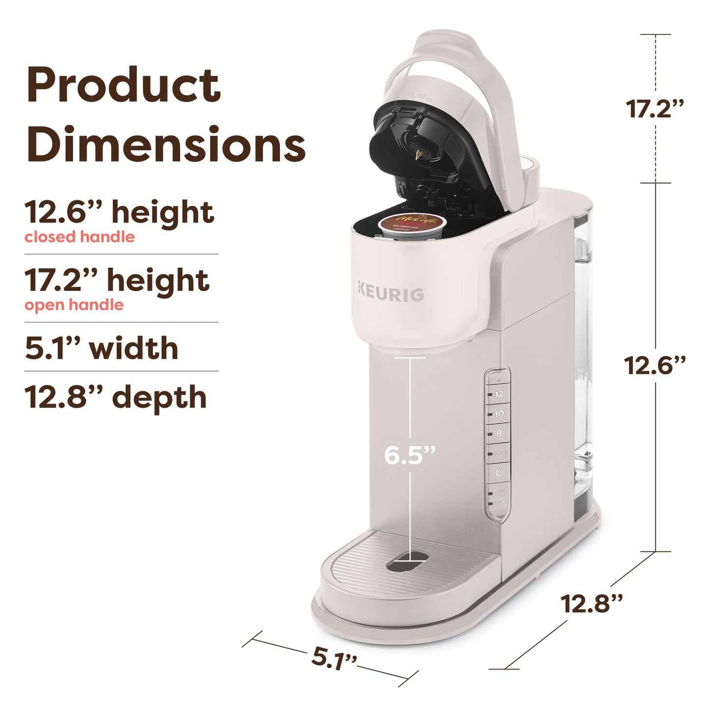 Keurig K-Express Single Serve K-Cup Pod Coffee Maker, 3 Brew Sizes, Strong Button Feature, 42oz Removable Reservoir, Mint