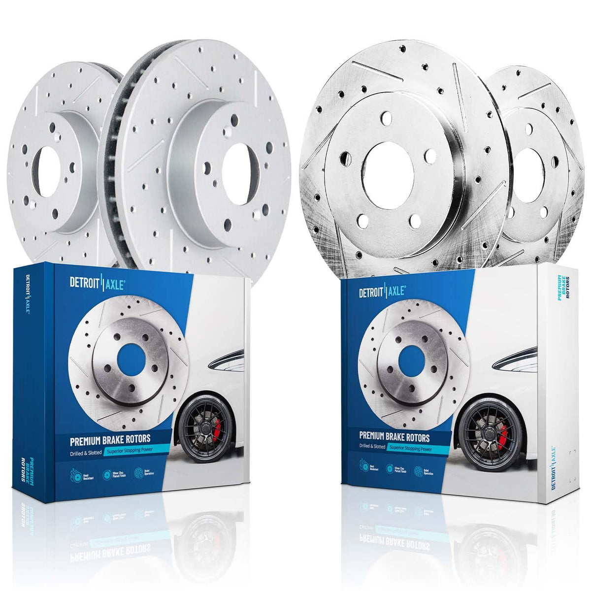 Detroit Axle - Front Brake Rotors for Chevrolet GMC Silverado Sierra