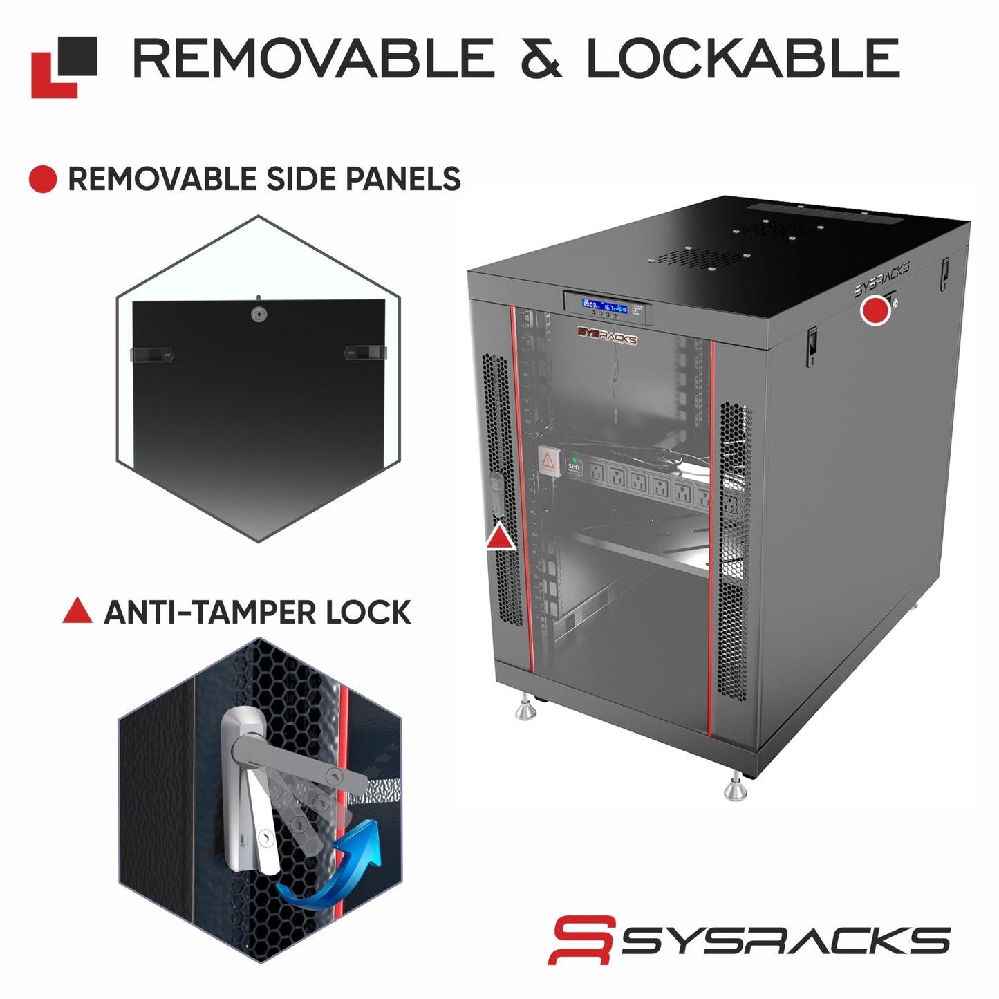 Home Lab Server Rack Cabinet 19" 22U – Premium Series 35" Deep Network Rack Enclosure with Glass Door, Quiet Cooling Fans & Thermostat, PDU, Shelf, Lockable Cabinet for NAS & Home Network
