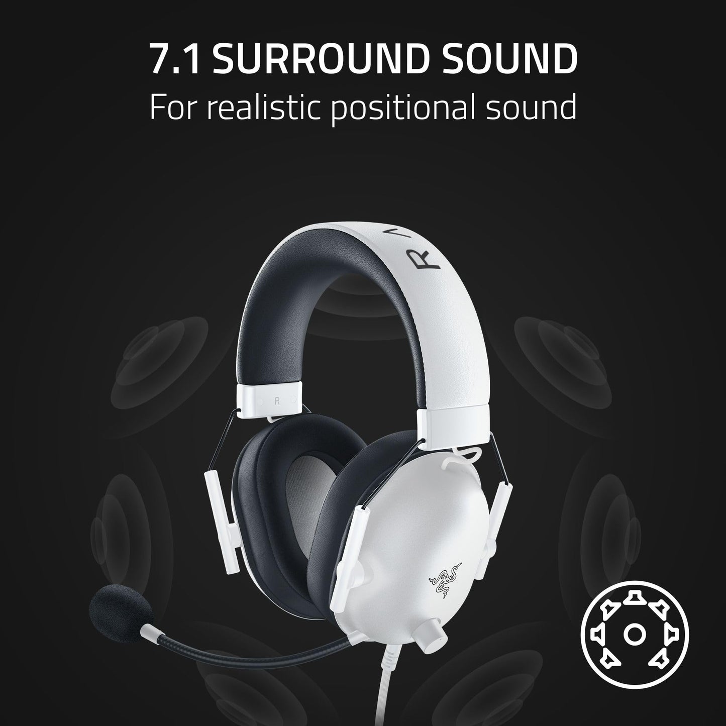 Razer BlackShark V2 X Xbox Gaming Headset: 50mm Drivers - Cardioid Mic - Lightweight - Comfortable, Noise Isolating Earcups - for Xbox Series X, Series S, PS5, PC, Switch via 3.5mm Audio Jack - Black