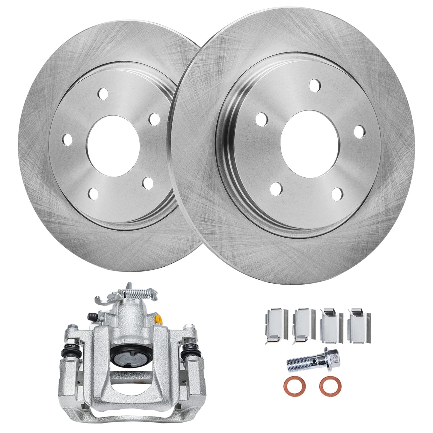 Detroit Axle - Rear Brake Kit for Nissan Altima Maxima Juke Sentra Disc Brake Rotors and Ceramic Brakes Pads Replacement: 11.46" inch Rotor