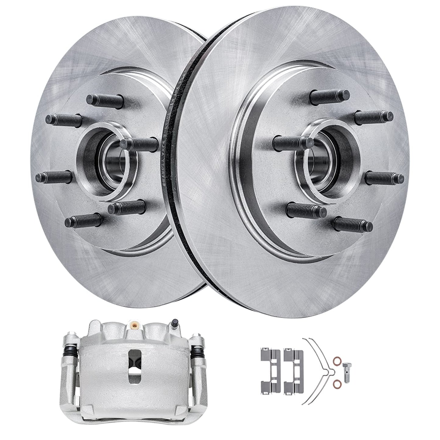 Detroit Axle - Front Brake Kit for 07-17 Toyota Lexus Camry ES350, 08-18 Avalon ES300h, 2008 2009 2010 2011 2012 2013 2014 2015 2016 2017 2018 Replacement Brakes Rotors Ceramic Brake Pads