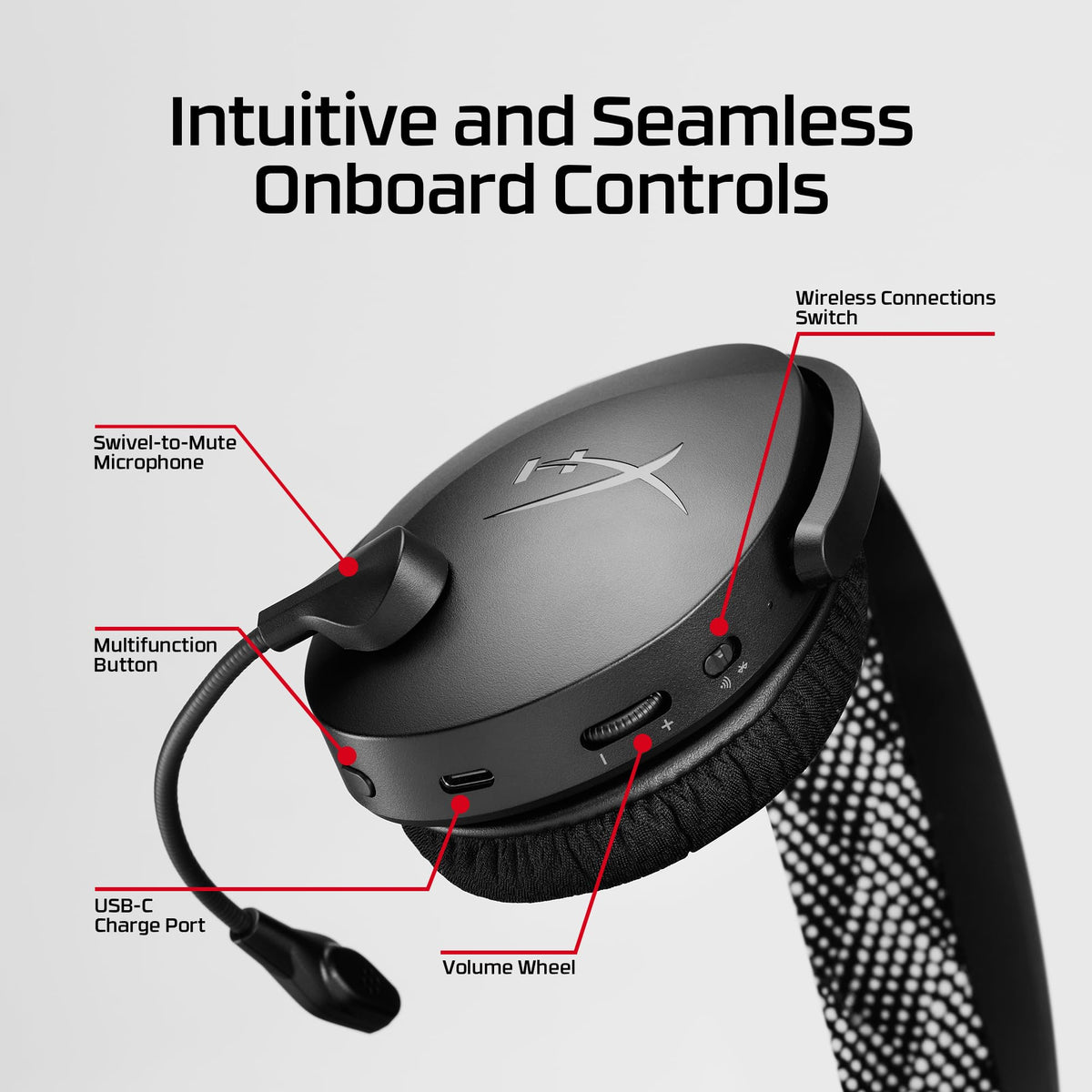 HyperX Cloud Stinger 2 – Gaming Headset, DTS Headphone:X Spatial Audio, Lightweight Over-Ear Headset with mic, Swivel-to-Mute Function, 50mm Drivers, PC Compatible, Black