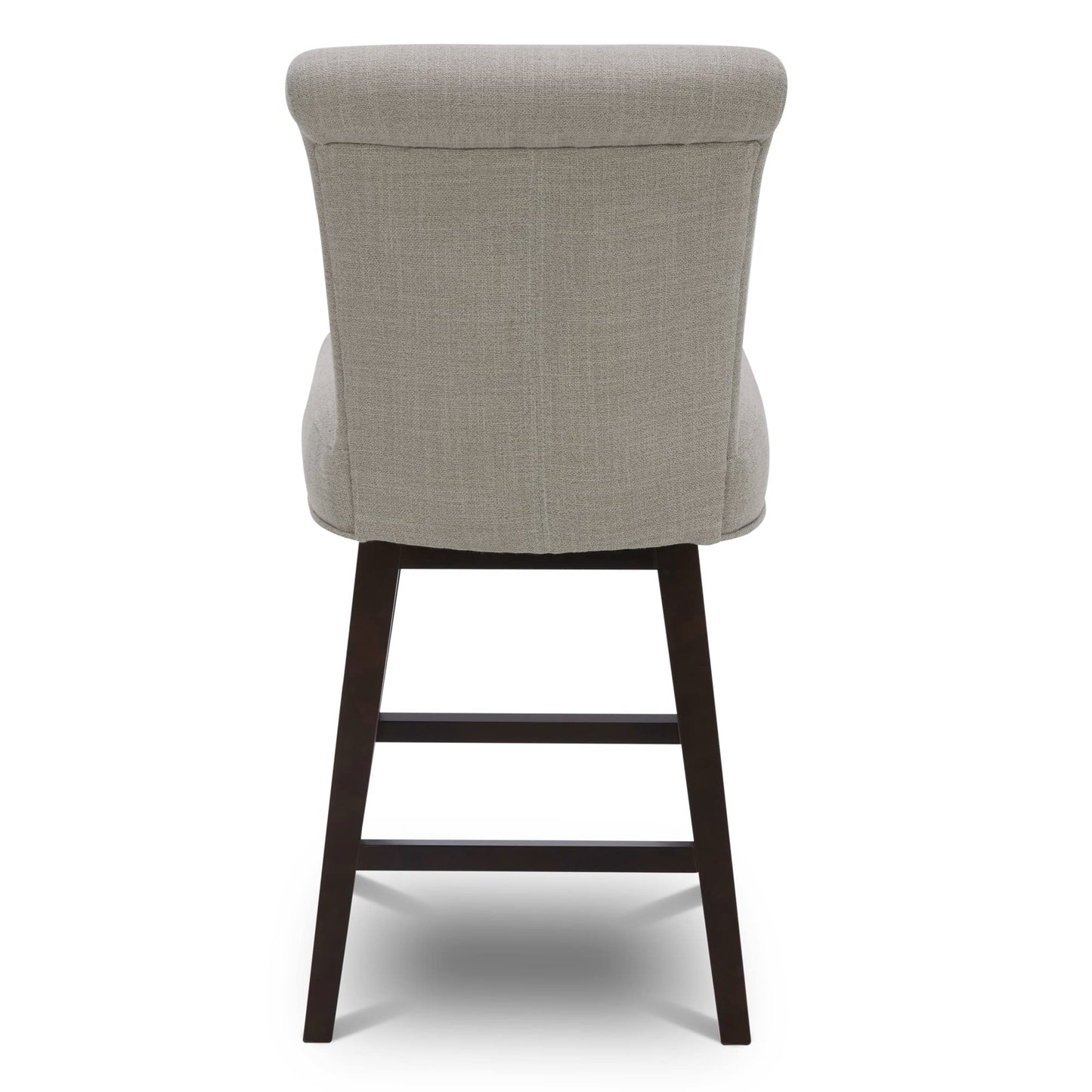 CHITA 30 Inch Counter Height Swivel Bar Stools Set of 2, FSC Certified Modern Upholstered Faux Leather Swivel Barstool Chairs with Back, Black