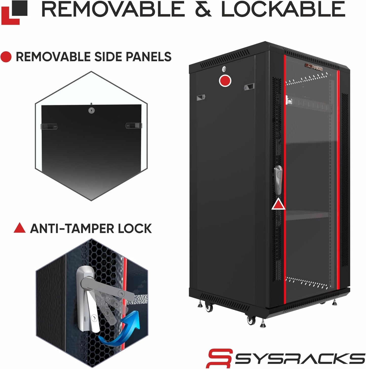 18U Wall Mount Server Rack Cabinet for Home Lab, Office IT and AV Network Installations, 24-Inch Deep 19-Inch Locking Rack with Fan, PDU and Shelves
