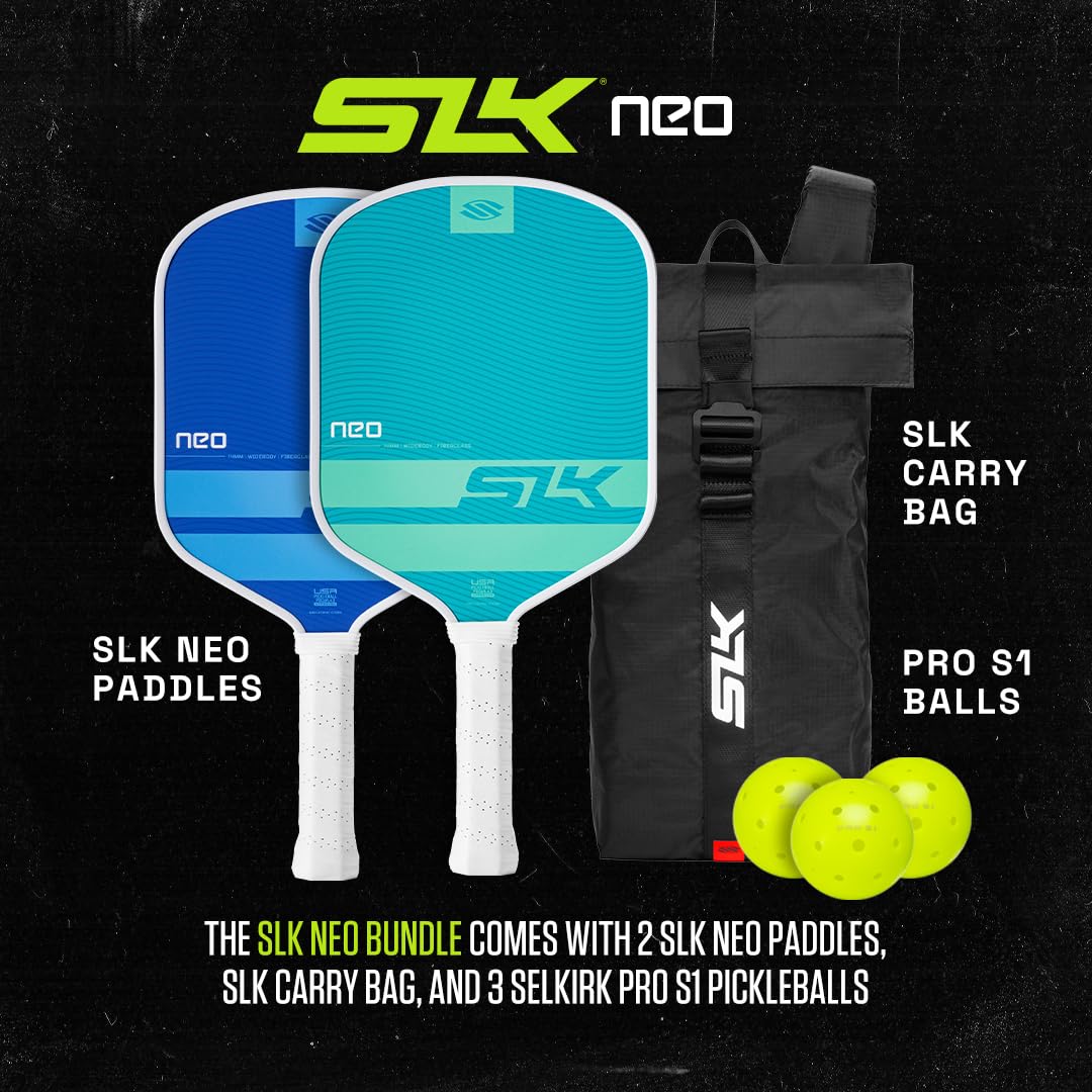 Selkirk Sport SLK Pickleball Paddles Set of 2 | Designed in The USA | Choose The SLK Neo Graphite, SLK Neo Fiberglass Pickleball Set or SLK Atlas Pickleball Bundle