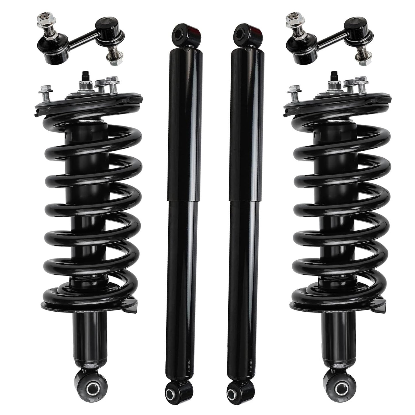 Detroit Axle - 6pc Struts Shocks Kit for 2014-2018 Chevy Silverado 1500 GMC Sierra 1500, 2 Front Struts w/Coil Springs 2 Sway Bars 2 Rear Shock Absorbers 2015 2016 2017 Replacement Suspension