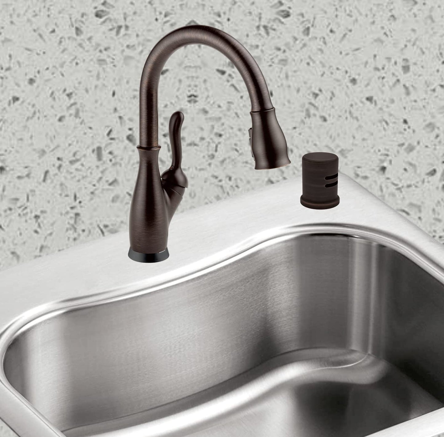 Dishwasher Air Gap Cover Black only, Skirted, Replacement Black air gap dishwasher,Solid Brass,Matte Black Finish