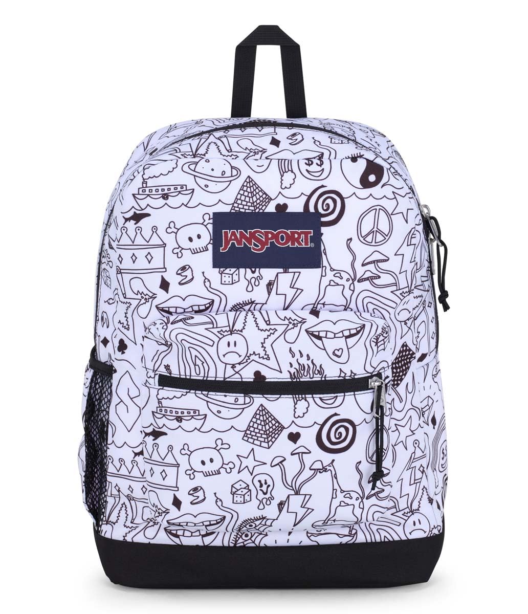 JanSport Cross Town Plus Backpack - Large Main Compartment, Side Water Bottle Pocket, 15-Inch Padded Laptop Sleeve - Black