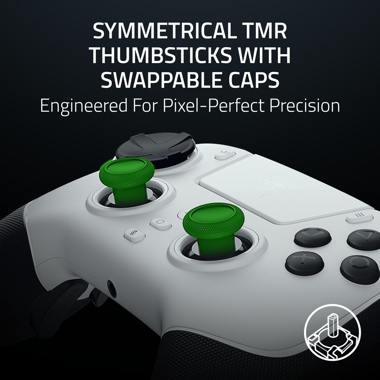 Razer Raiju V3 Pro Wireless Esports Controller – Officially Licensed for PlayStation, Lag-free Esports Grade Performance, 6 Remappable Buttons, TMR Thumbsticks, Fast Triggers, for PS5 & PC – Black