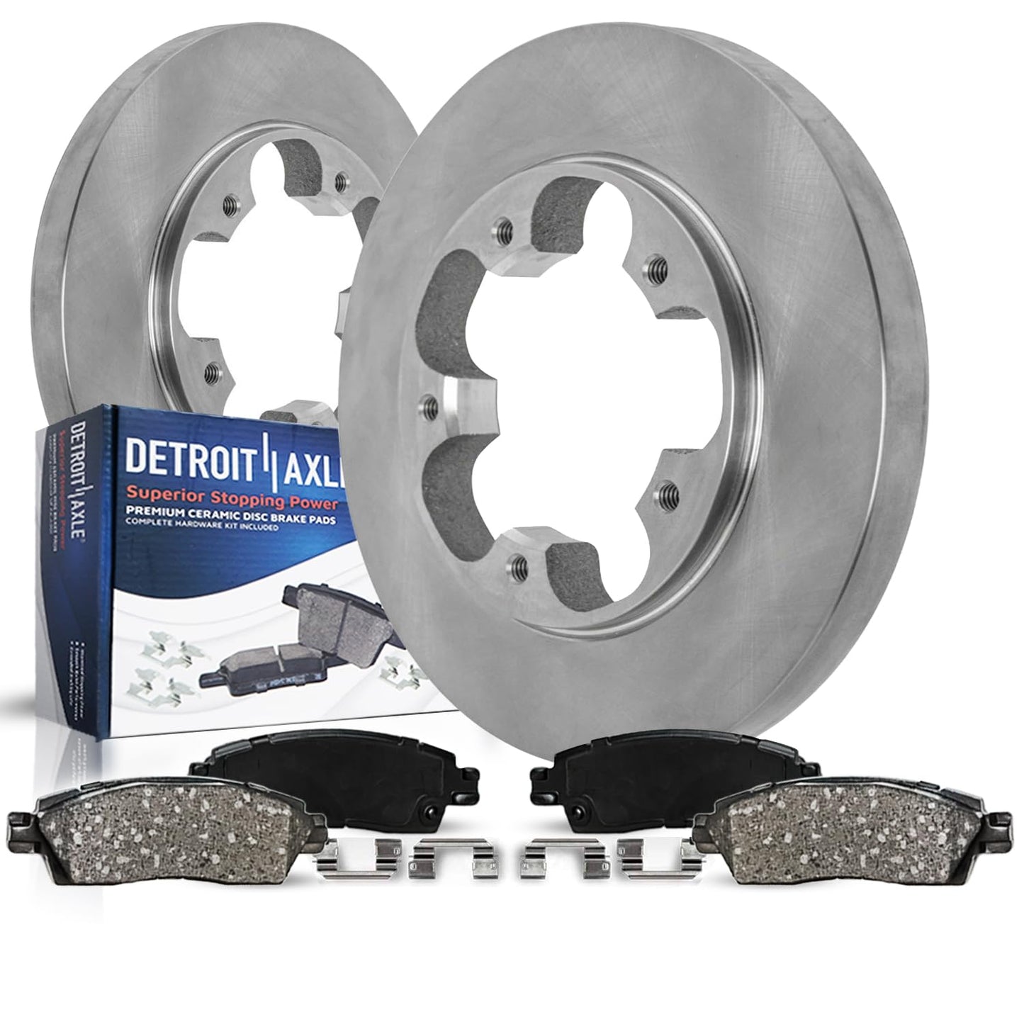 Detroit Axle - Front Brake Kit for 2010-21 Ford Expedition F-150 Lincoln Navigator Disc Brake Rotors Ceramic Brakes Pads 2011 2012 2013 2014 2015 2016 2017 2018 2019 2020 Replacement