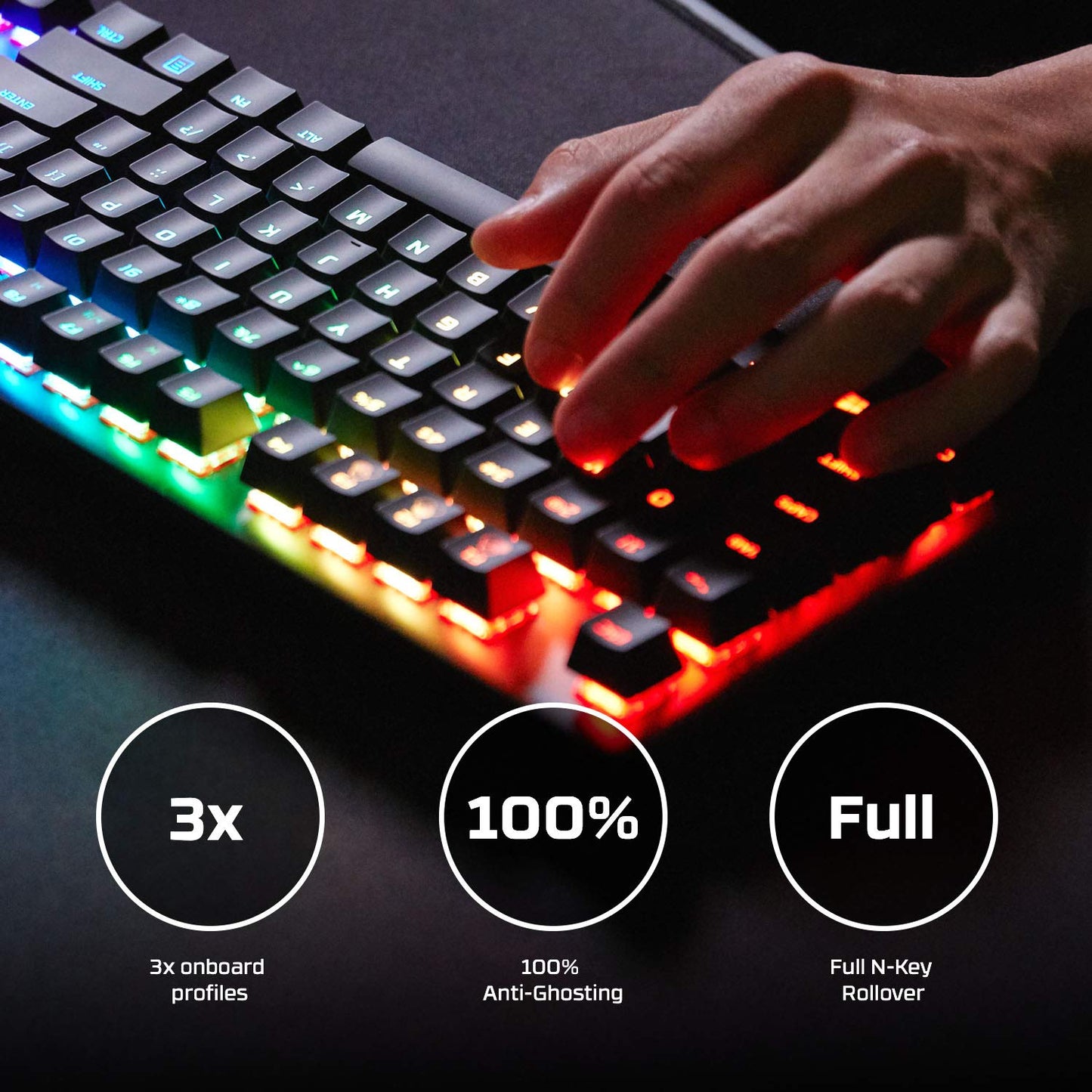 HyperX Alloy Origins 65 - Mechanical Gaming Keyboard – Compact 65% Form Factor - Linear Red Switch - Double Shot PBT Keycaps - RGB LED Backlit - NGENUITY Software Compatible,Black