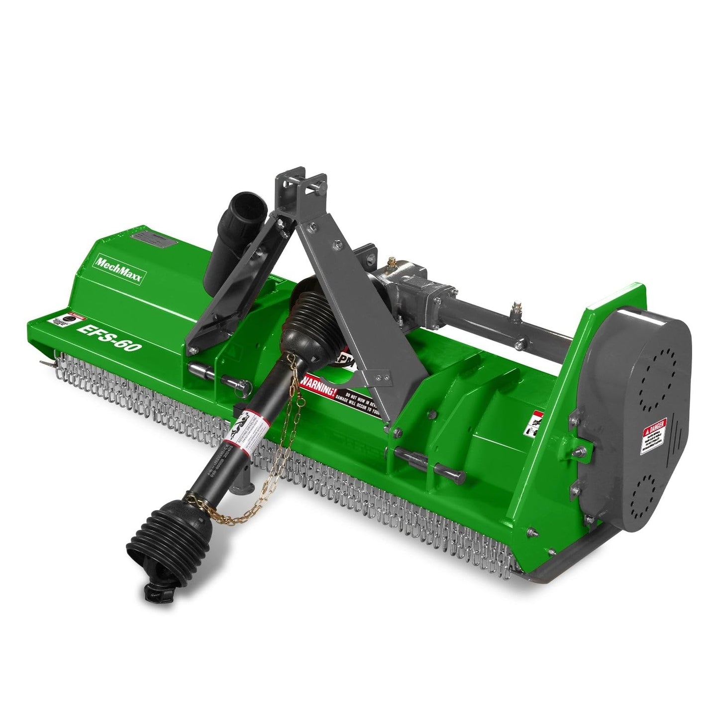 MechMaxx 60'' inch PTO Powered 3 Point Standard Duty Flail Mower for 15-35hp Tractor, NOT Suitable for Quick Hitch, Model EFS60 Orange