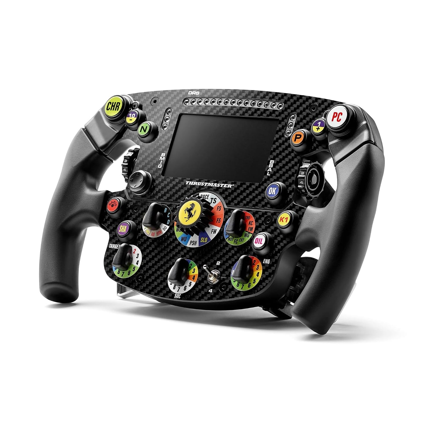 Thrustmaster Formula Wheel Add-On Ferrari SF-25 - PS5, XBOX & PC | Ferrari licensed SF-25 replica, for single-seater, 4.3-in LCD, 25 buttons, 7 encoders, T-Chrono push/pull paddles, 21 LEDs