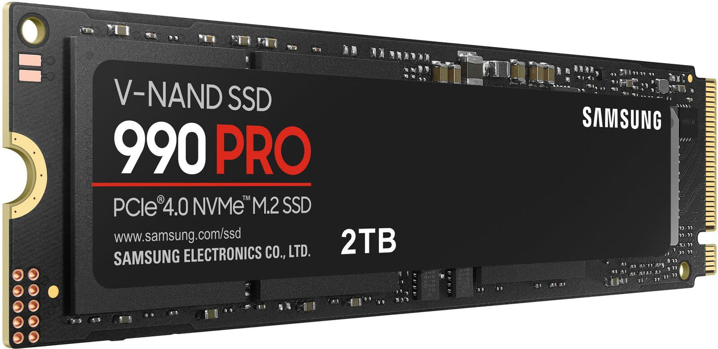 Samsung 990 PRO SSD 2TB NVMe M.2 PCIe Gen4, M.2 2280 Internal Solid State Hard Drive, Seq. Read Speeds Up to 7,450 MB/s for High End Computing, Gaming, and Heavy Duty Workstations, MZ-V9P2T0B/AM