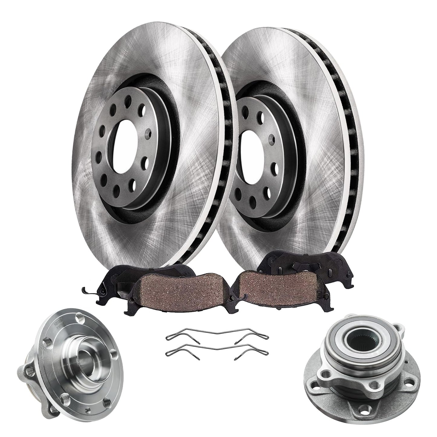 Detroit Axle - 6pc Rear Brake Kit for 2005-2016 Honda CR-V 2010-2018 RDX 2010 2011 2012 2013 2014 2015 2016 Disc Brake Rotors Ceramic Brakes Pads Replacement