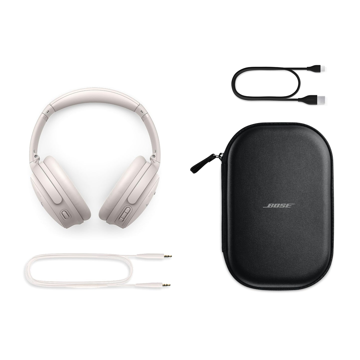 Bose QuietComfort Wireless Noise Cancelling Headphones, Bluetooth Over Ear Headphones with Up to 24 Hours of Battery Life, Black (Renewed)