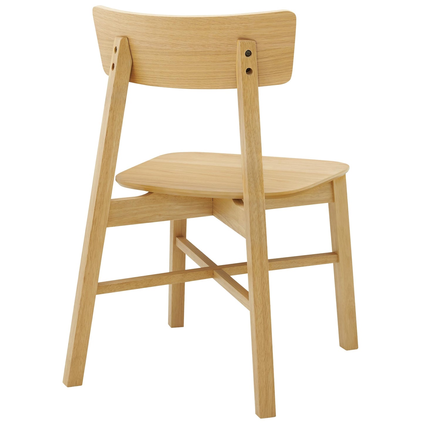 CHITA Soild Wood Dining Chairs Set of 4, Mid Century Modern Walnut Wood Kitchen Chairs with Curved Backrest, Dining Room Chair for Kitchen, Restaurant