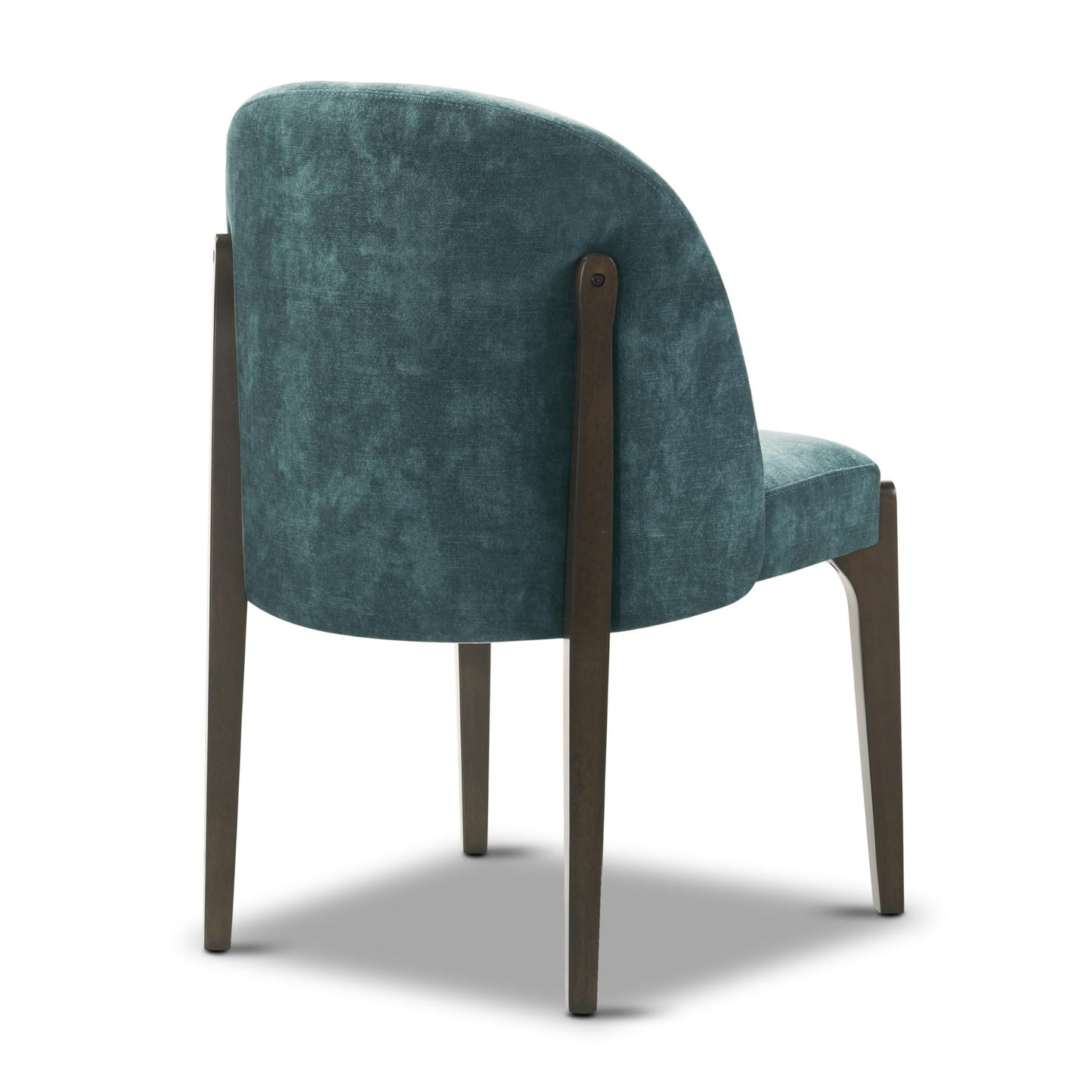 Poly & BARK Bolus Dining Chair – Ganache Brown Upholstered Accent Chair with Wood Legs – Refined Silhouette for Dining Room, Kitchen or Breakfast Nook – Arrives Fully Assembled