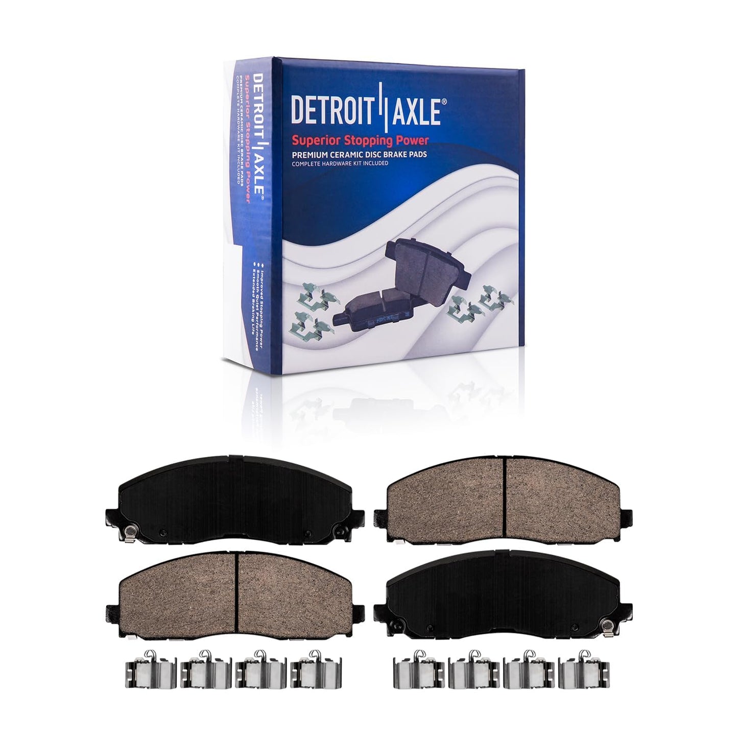 Detroit Axle - Front Brake Kit for 2006-2011 Honda Civic 2007 2008 2009 2010 Disc Brake Rotors Ceramic Brakes Pads Replacement Brake Kit