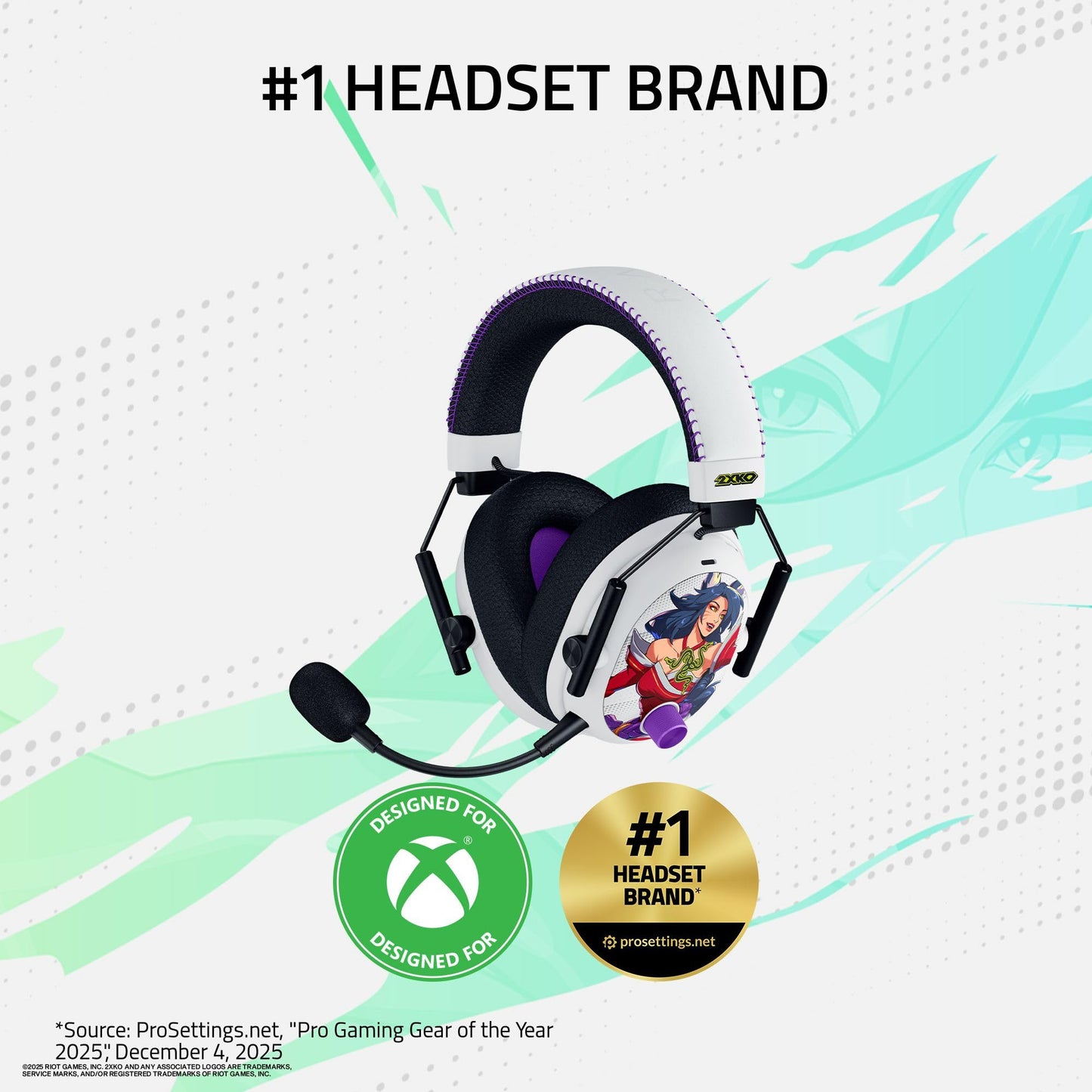 Razer BlackShark V3 Pro Wireless ANC Gaming Headset for PC: Full Band Mic - 50mm Drivers - 2.4 GHz, Bluetooth, USB, 3.5mm - Works with Mac, PS5, Nintendo Switch, Smartphone - 70 Hr Battery - Black