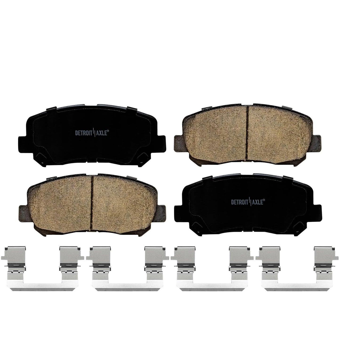 Detroit Axle - 4WD Brake Kit for 2012-2022 Ford F-250 Super Duty 2013-2022 F-350 Super Duty, 14.29" inch Front Rear Drilled Slotted Brake Rotors Ceramic Brakes Pads Replacement