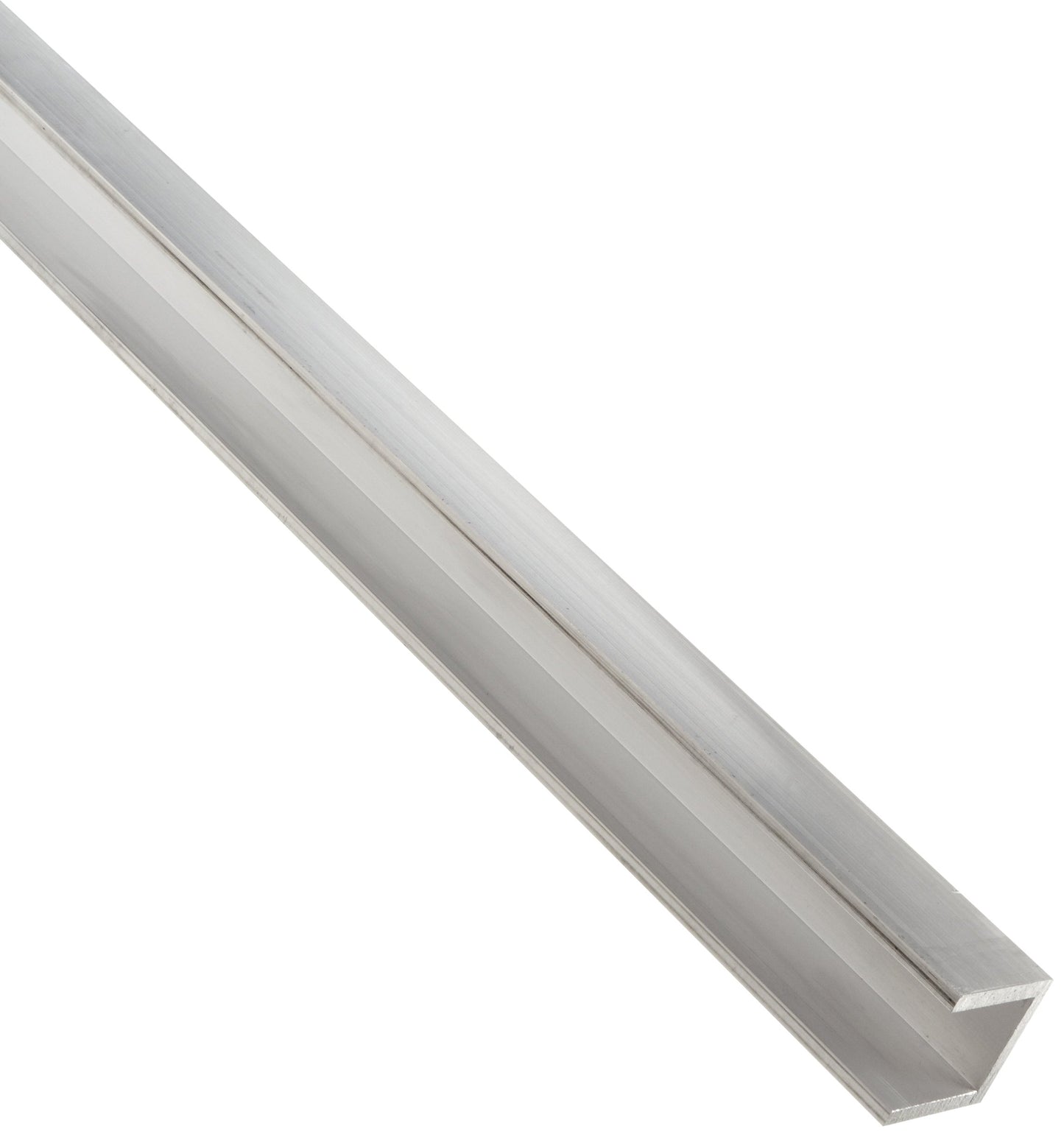 6063 Aluminum Channel, Unpolished (Mill) Finish, AMS-QQ-A 200/9, ASTM B221, 2" Base Width, 2" Legs, 0.125" Thickness, 72" Length, OnlineMetals