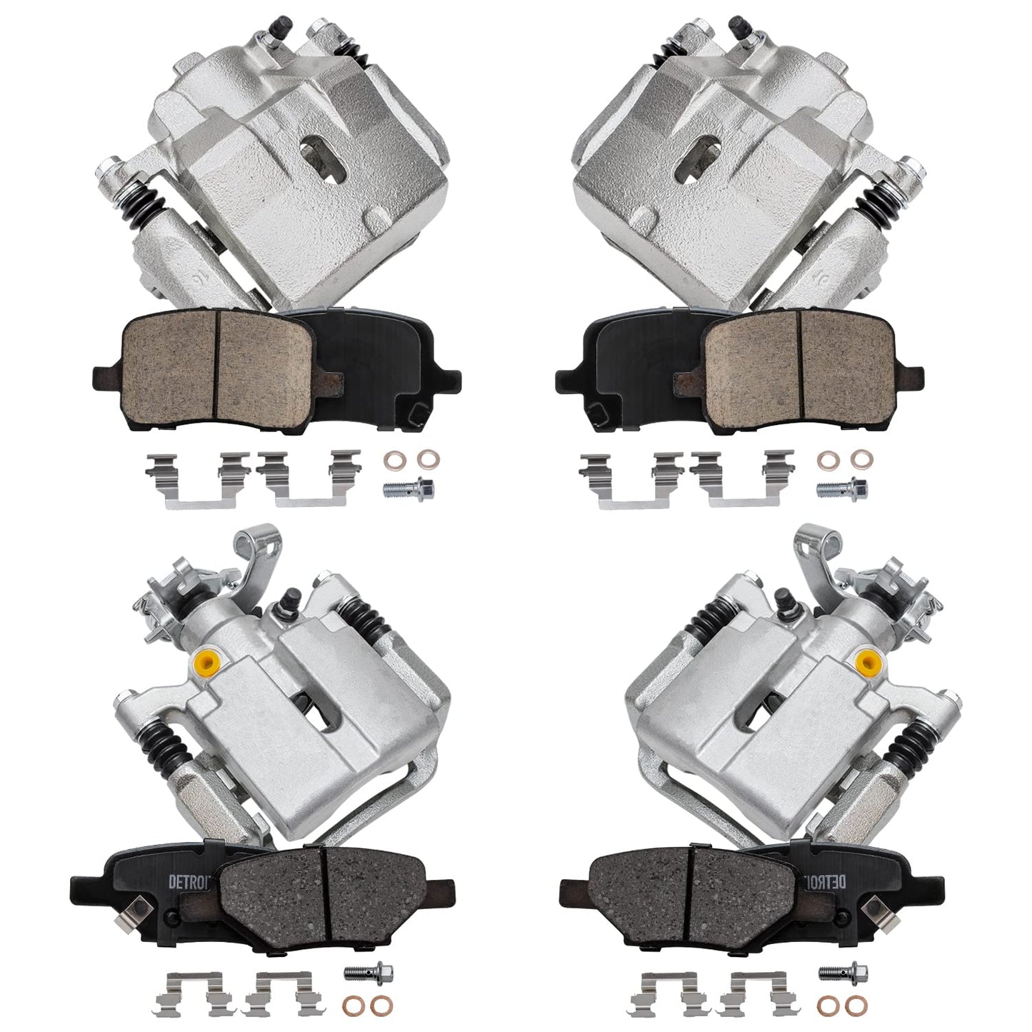 Detroit Axle - Front Brake Kit for Chevy 2012-2017 Sonic 2011-2015 Cruze 2016 Cruze Limited, Disc Brake Rotors Ceramic Brakes Pads Replacement 10.87" inch Front Rotor