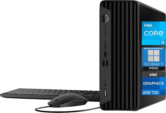 HP ProDesk SFF 400 G9 Computadora de escritorio empresarial, procesador Intel Quad-Core de 13ª generación, 16 GB DDR5 RAM, 256 GB PCIe + 1 TB HDD, factor de forma pequeño, tipo C, DisplayPorts, Wi-Fi, HDMI, Windows 11