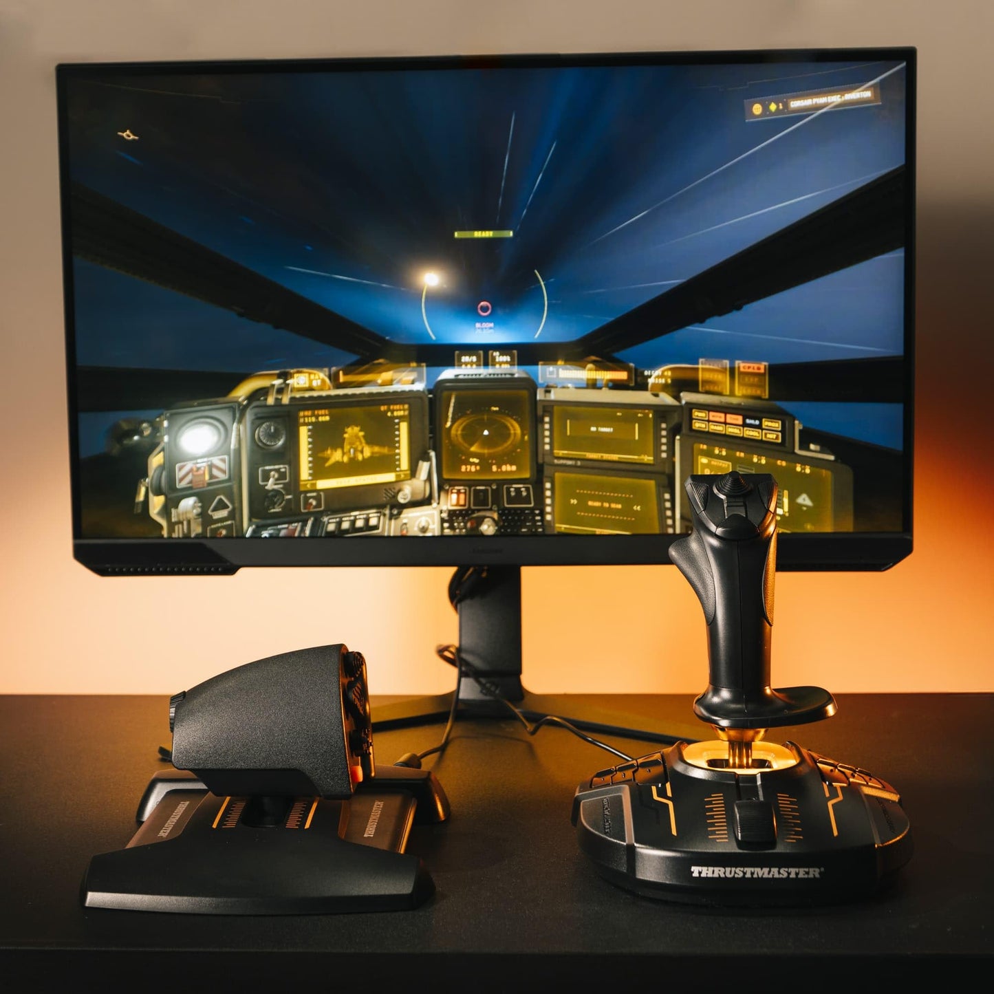 Thrustmaster T16000M FCS Space Sim Duo Combat Flight Sim Joystick - PC | Dual Hall-Effect sticks, 32 programable buttons, weighted bases, 8-way hat switch, 4 axes, twist rudder, integrated throttle