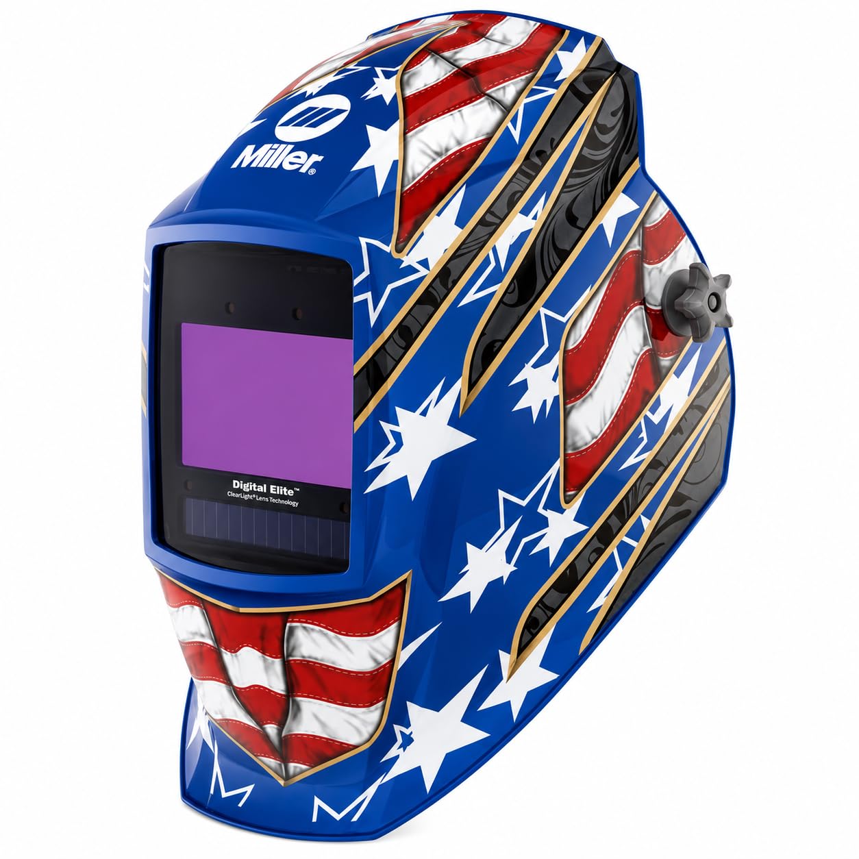 Miller Digital Elite™ Welding Helmet, ClearLight™ 4X Lens, Black (QR) | For welders who want the ultimate performance with a lightweight design; professional welding hood