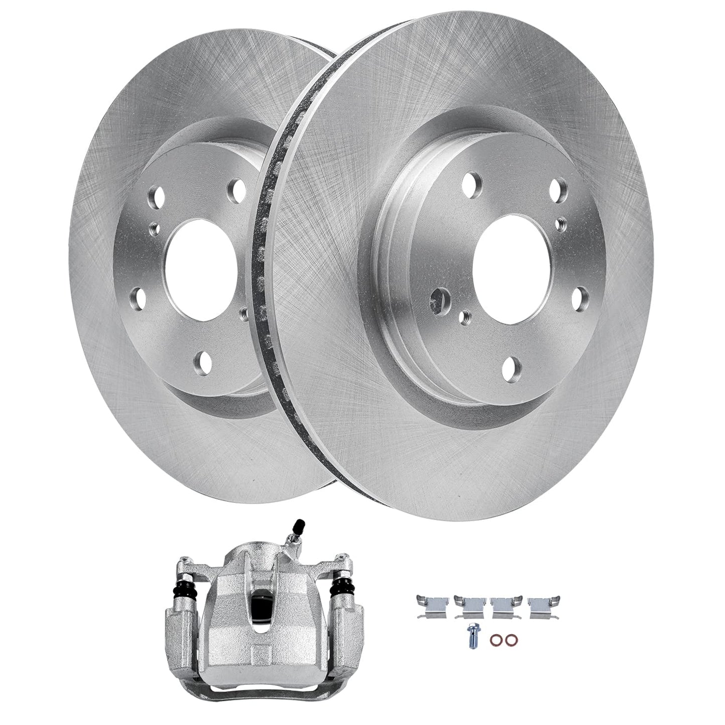 Detroit Axle - Front Brake Kit for 07-17 Toyota Lexus Camry ES350, 08-18 Avalon ES300h, 2008 2009 2010 2011 2012 2013 2014 2015 2016 2017 2018 Replacement Brakes Rotors Ceramic Brake Pads