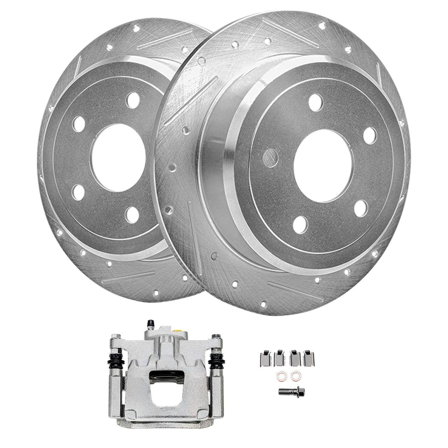 Detroit Axle - Front Brake Kit for Chevy GMC Silverado Sierra 2500HD 3500, Avalanche 2500, Sierra 3500HD, Express Savana 3500 4500 Drilled Disc Brakes Rotors Ceramic Brake Pads Replacement:12.8" inch