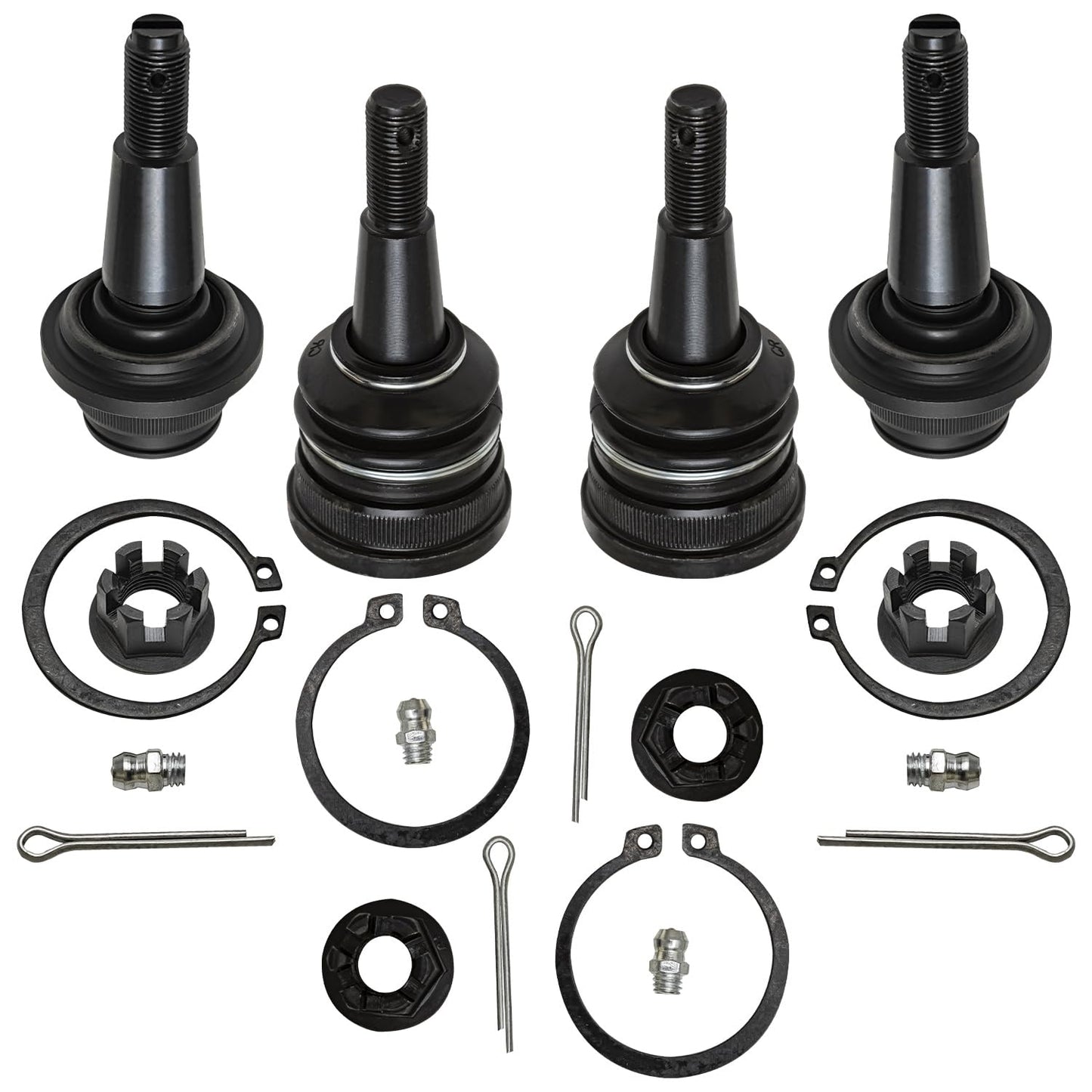 Detroit Axle - 4WD Front 4pc Ball Joints for Ford F-250 F-350 F-450 F-550 Excursion, 4 Upper & Lower Ball Joints Replacement