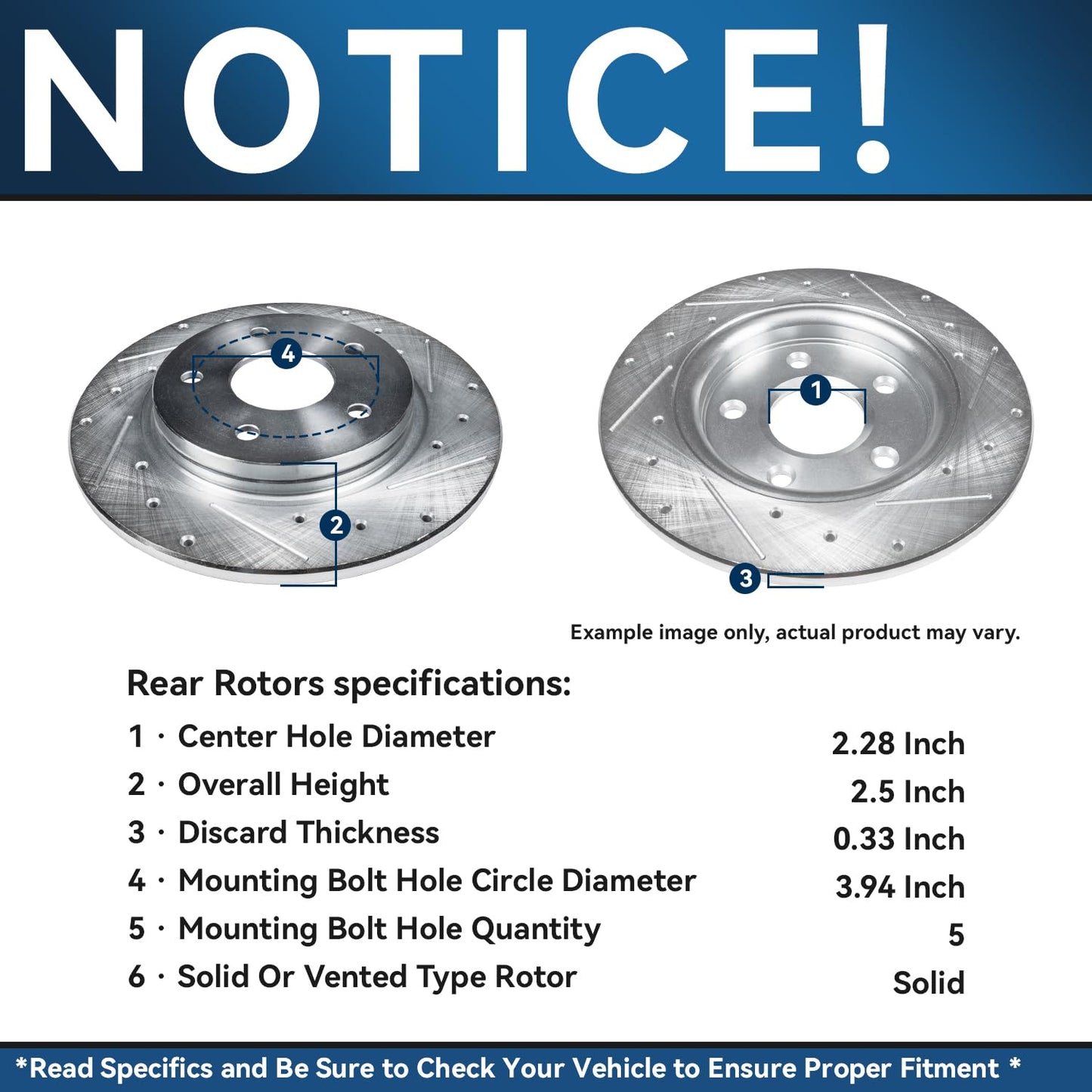 Detroit Axle - Brake Kit for 2012-2020 Ford F-150 Drilled & Slotted Brake Rotors and Ceramic Brakes Pads 2013 2014 2015 2016 2017 2018 2019 Front and Rear Replacement