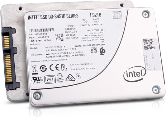 Intel D3-S4510 SSDSC2KB019T8 1.92TB SATA 6Gb/s 3D TLC 1 DWPD 2.5in Read Intensive Enterprise Solid State Drive (Renewed)