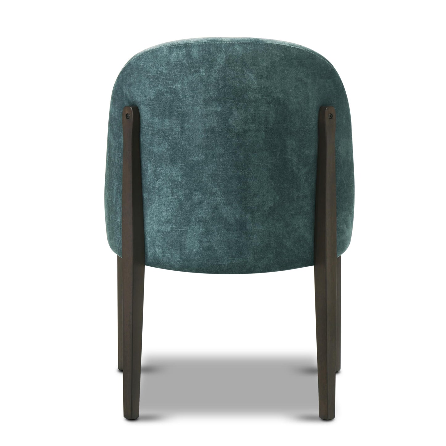 Poly & BARK Bolus Dining Chair – Ganache Brown Upholstered Accent Chair with Wood Legs – Refined Silhouette for Dining Room, Kitchen or Breakfast Nook – Arrives Fully Assembled