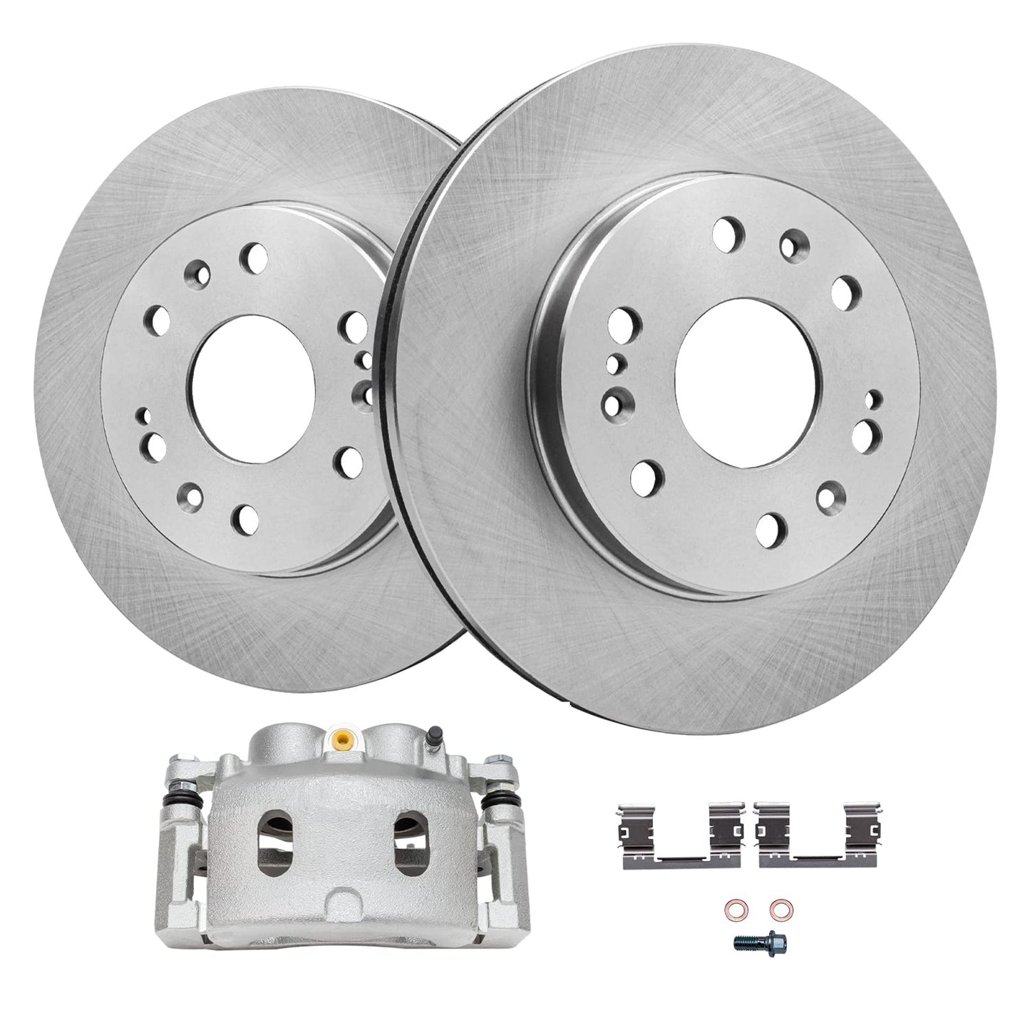Detroit Axle - Front Brake Kit for 07-17 Toyota Lexus Camry ES350, 08-18 Avalon ES300h, 2008 2009 2010 2011 2012 2013 2014 2015 2016 2017 2018 Replacement Brakes Rotors Ceramic Brake Pads