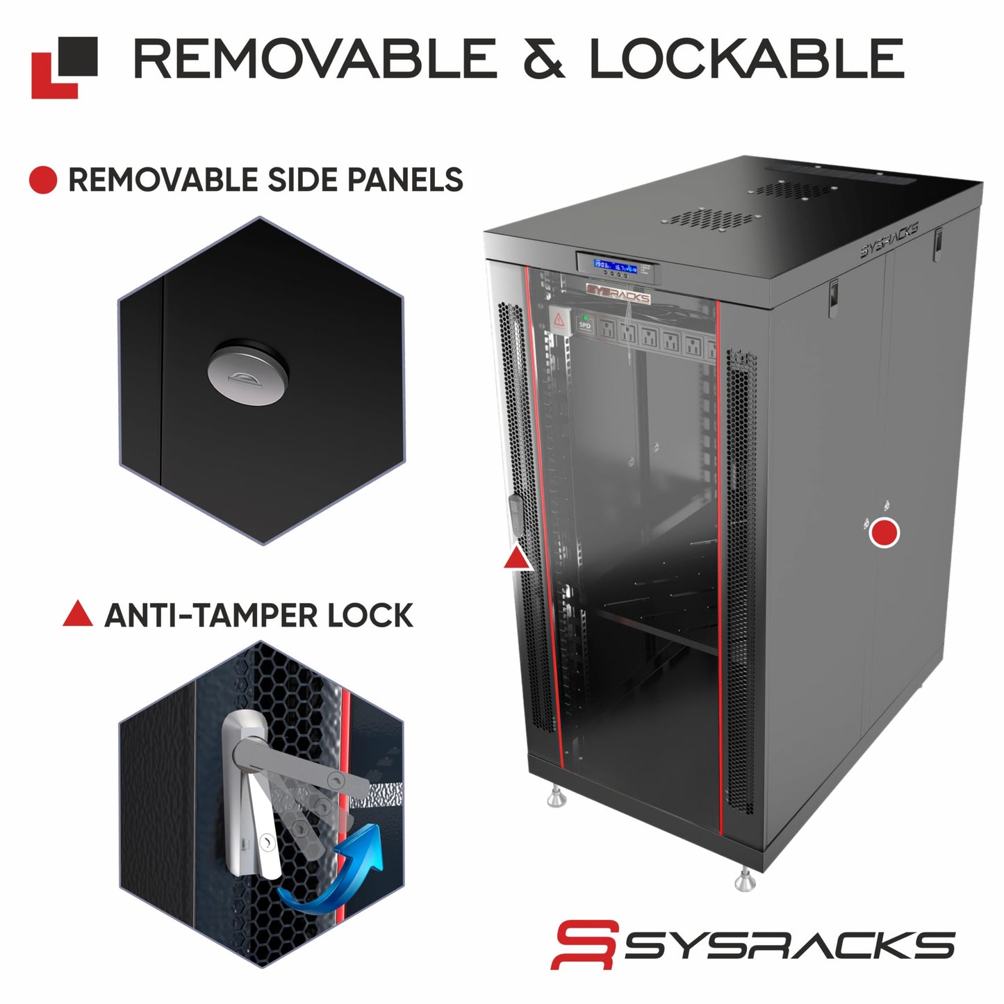Home Lab Server Rack Cabinet 19" 22U – Premium Series 35" Deep Network Rack Enclosure with Glass Door, Quiet Cooling Fans & Thermostat, PDU, Shelf, Lockable Cabinet for NAS & Home Network