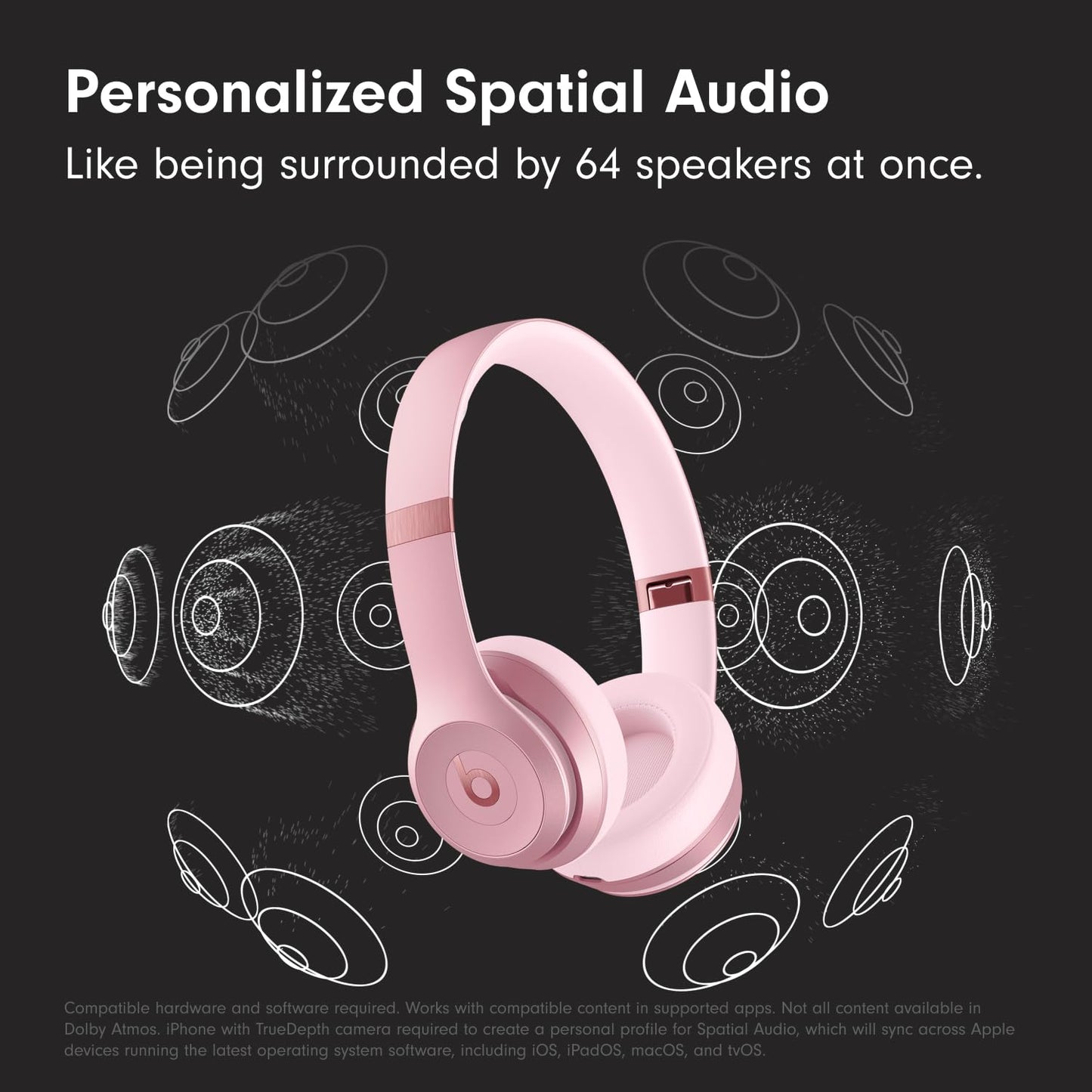 Beats Solo 4 - Wireless On-Ear Bluetooth Headphones, Up to 50-Hour Battery Life, Ultra-Lightweight Comfort, Powerful and Balanced Sound, Apple & Android Compatible - Matte Black