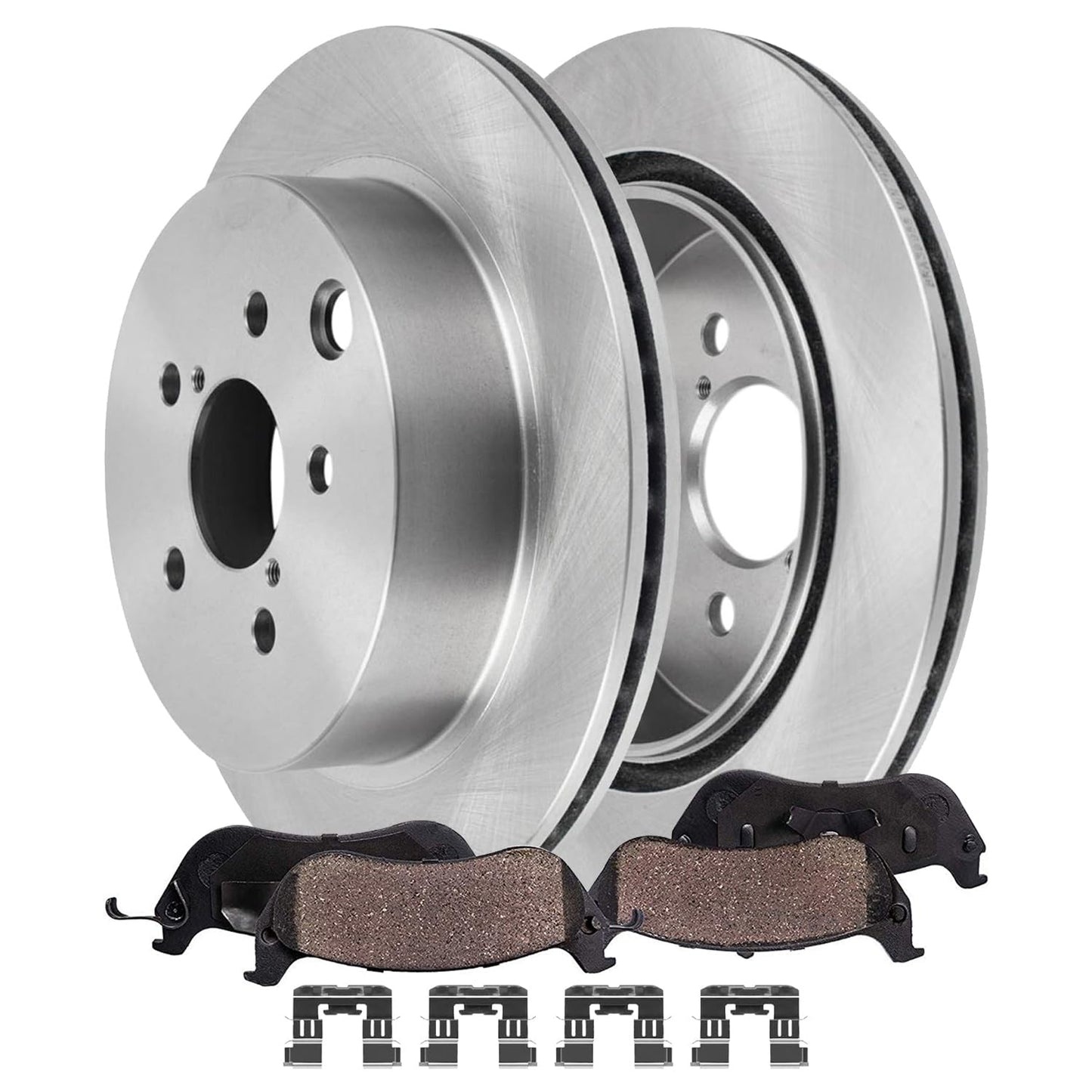 Detroit Axle - Kit de freno delantero para Chrysler 200 Sebring Dodge Avenger Caliber Jeep Compass Patriot Rotores de freno de cerámica Reemplazo de pastillas de freno : rotores delanteros de 11.57