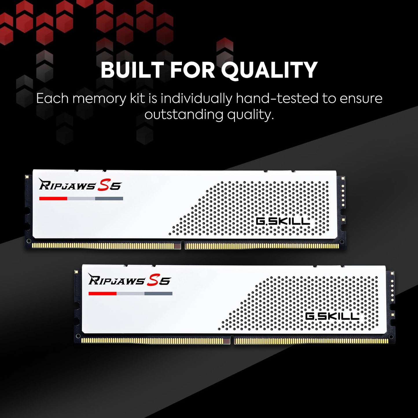 G.SKILL Ripjaws S5 Series DDR5 RAM (Intel XMP 3.0 & AMD Expo) 32GB (2x16GB) 6000MT/s CL36-36-36-96 1.35V Desktop Computer Memory U-DIMM - Matte Black (F5-6000J3636F16GX2-RS5K)