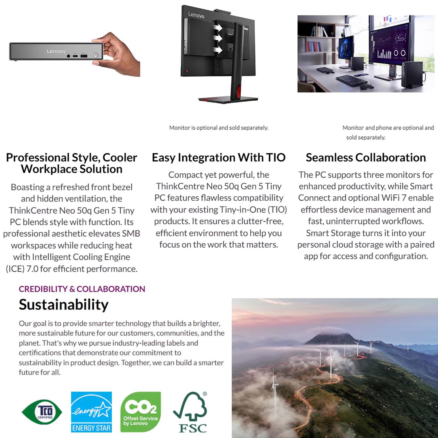 Lenovo ThinkCentre neo 50q Gen 5 Mini Desktop PC, Intel Core i5-13420H 8-Core, 16GB DDR5 RAM, 512GB SSD, WiFi 6E, Bluetooth 5.3, Dual Display, USB-C, Windows 11 Pro - Business Office Remote Work