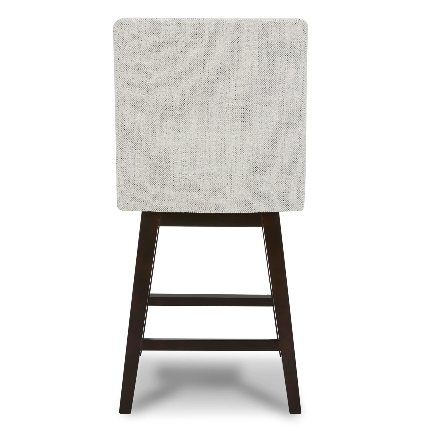 CHITA Bar Height Swivel Barstool with Back Set of 2, FSC Certified Upholstered Bar Stool, 30.7" H Seat Height, Fabric in Ivory