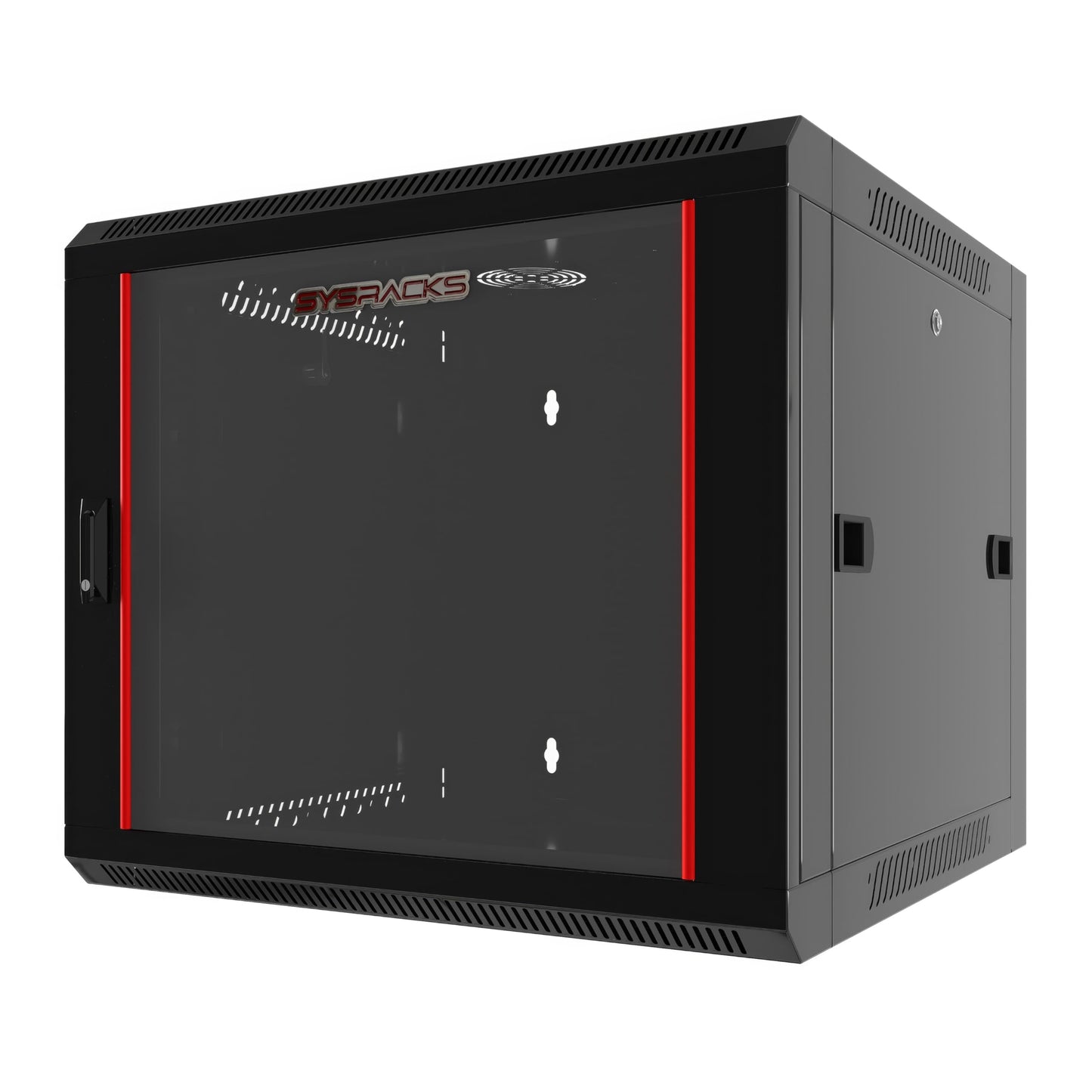 Sysracks 6U Wall Mount Server Rack Cabinet, 19” Network Enclosure, 24” Deep, Locking Glass Door, Custom-Ready IT Rack