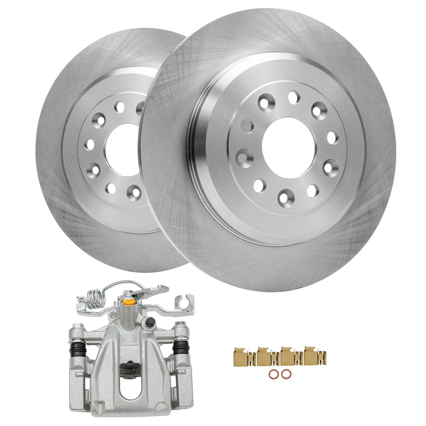 Detroit Axle - Front Brake Kit for 07-17 Toyota Lexus Camry ES350, 08-18 Avalon ES300h, 2008 2009 2010 2011 2012 2013 2014 2015 2016 2017 2018 Replacement Brakes Rotors Ceramic Brake Pads