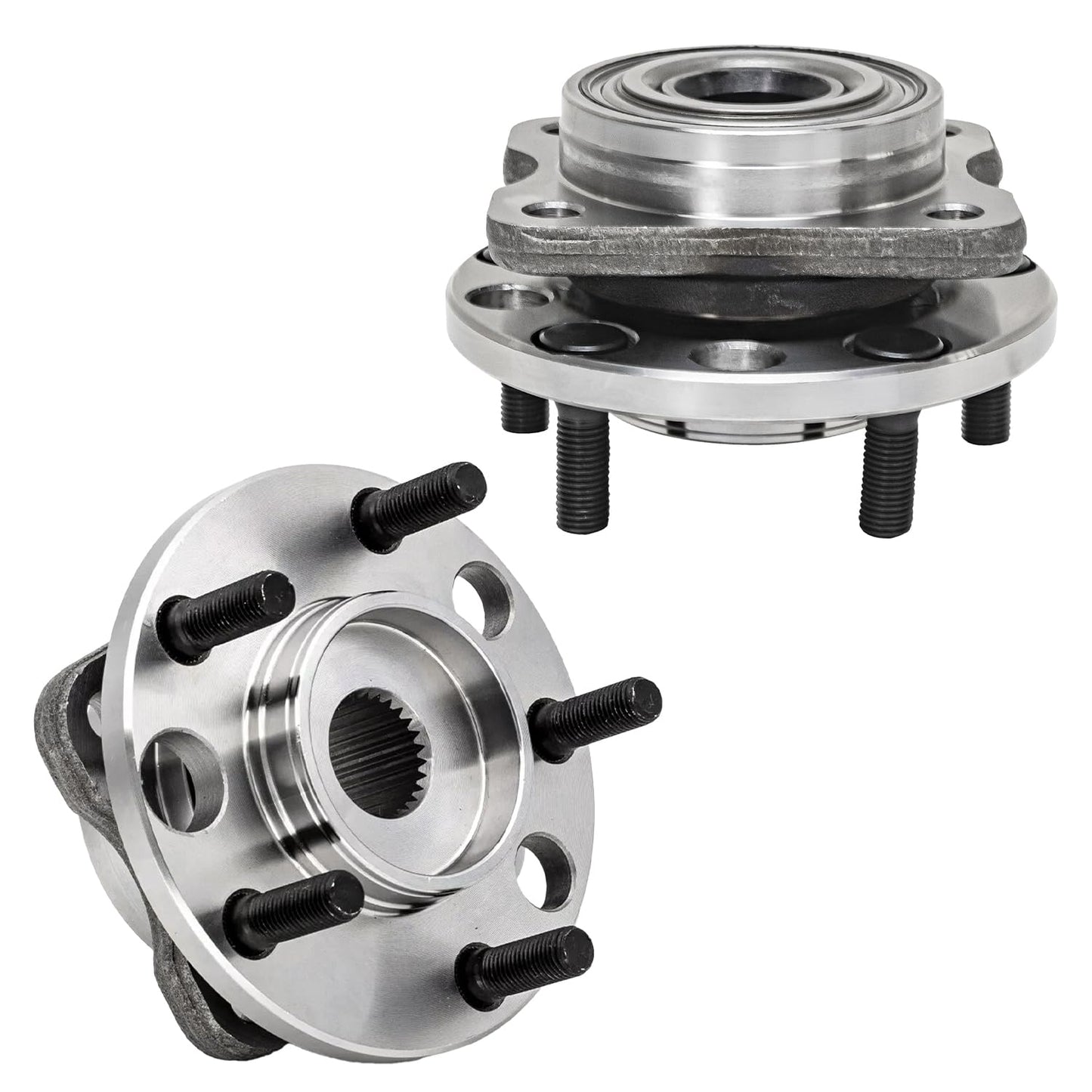 Detroit Axle - Pair 2WD Front Wheel Bearing Hub Assembly for 99-06 Chevy Silverado Sierra 1500, 00-06 Suburban 1500 Tahoe Yukon GMC Yukon XL 1500, 02-06 Cadillac Escalade 6 Lugs [with ABS]