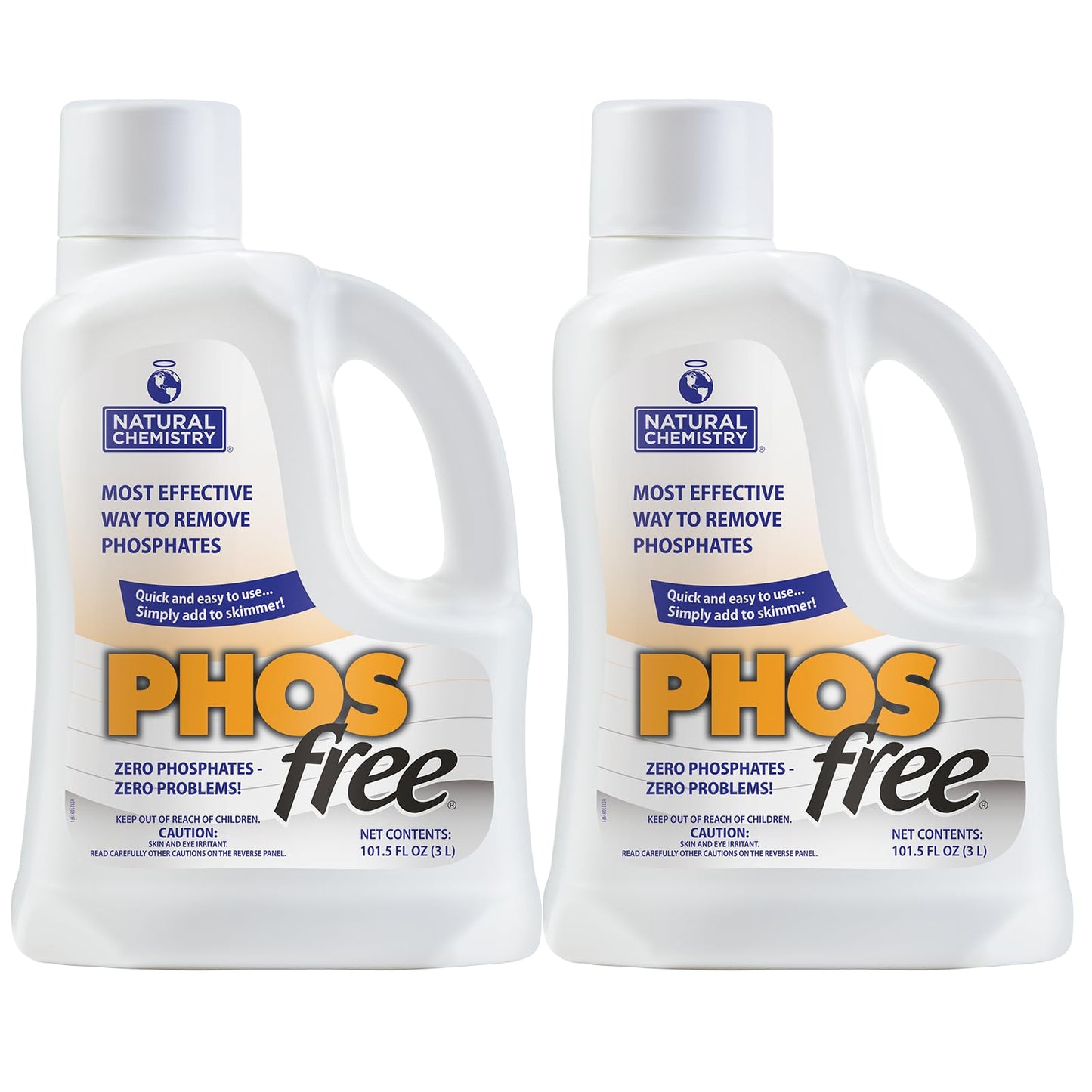 Natural Chemistry Phosfree Phosphate Remover, 3 Liter, Single Pack | Quick and Easy to Use, Improves Filter Performance, Reduces Pool Maintenance