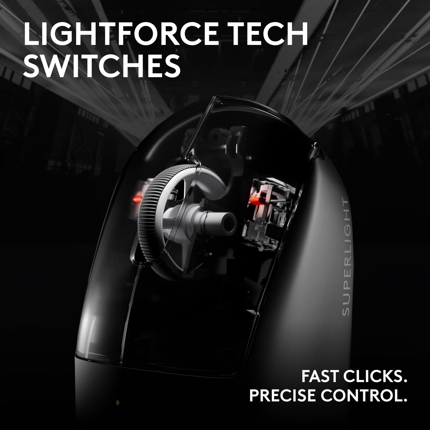 Logitech G PRO X Superlight 2 Wireless Gaming Mouse - Black | 60g, Symmetrical Shape, <8 kHz Polling, 44K DPI, PowerPlay Wireless Charging Supported, USB-C, 5 Buttons, For PC/Mac