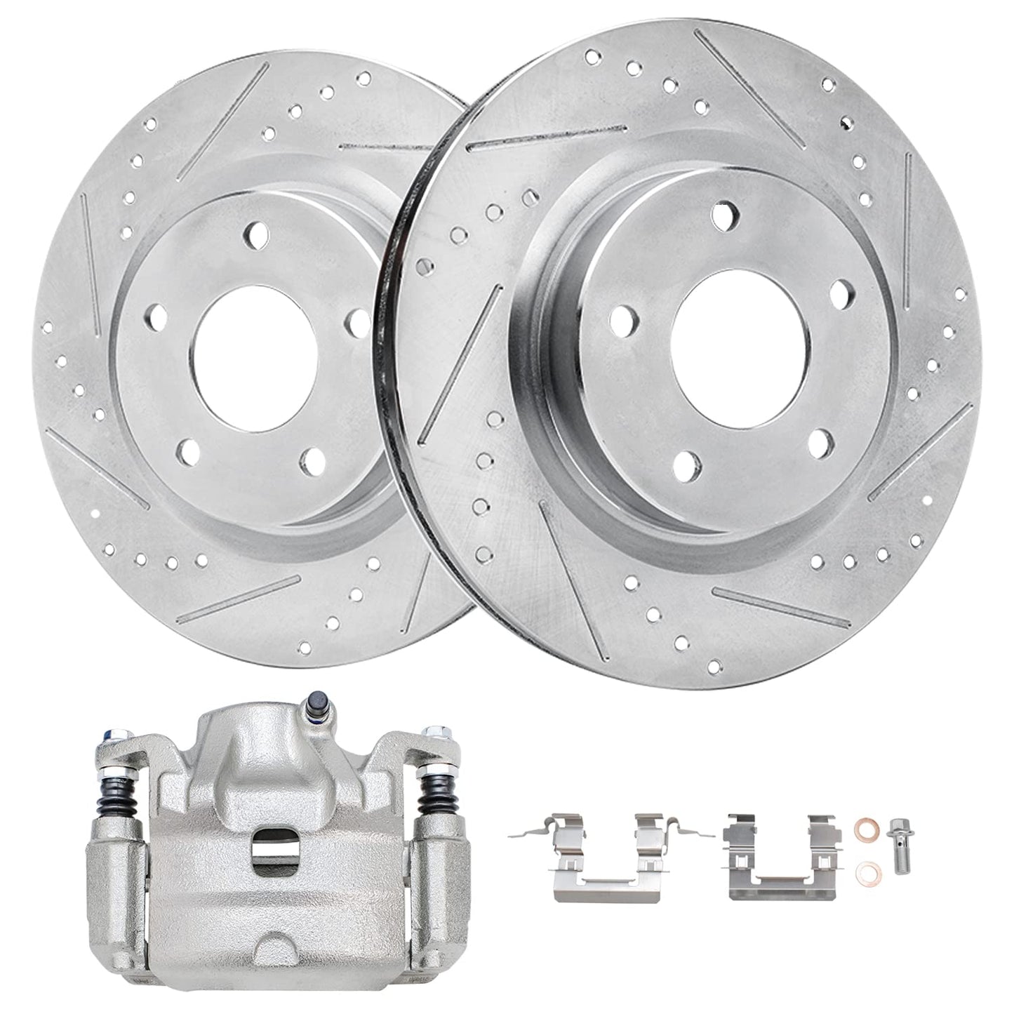 Detroit Axle - Brake Kit for 2013-2025 Nissan Altima Disc Brake Rotors Ceramic Brakes Pads 2014 2015 2016 2017 2018 2019 2020 2021 2022 2023 2024 Replacement: 11.65" inch Front 11.46" inch Rear Rotor